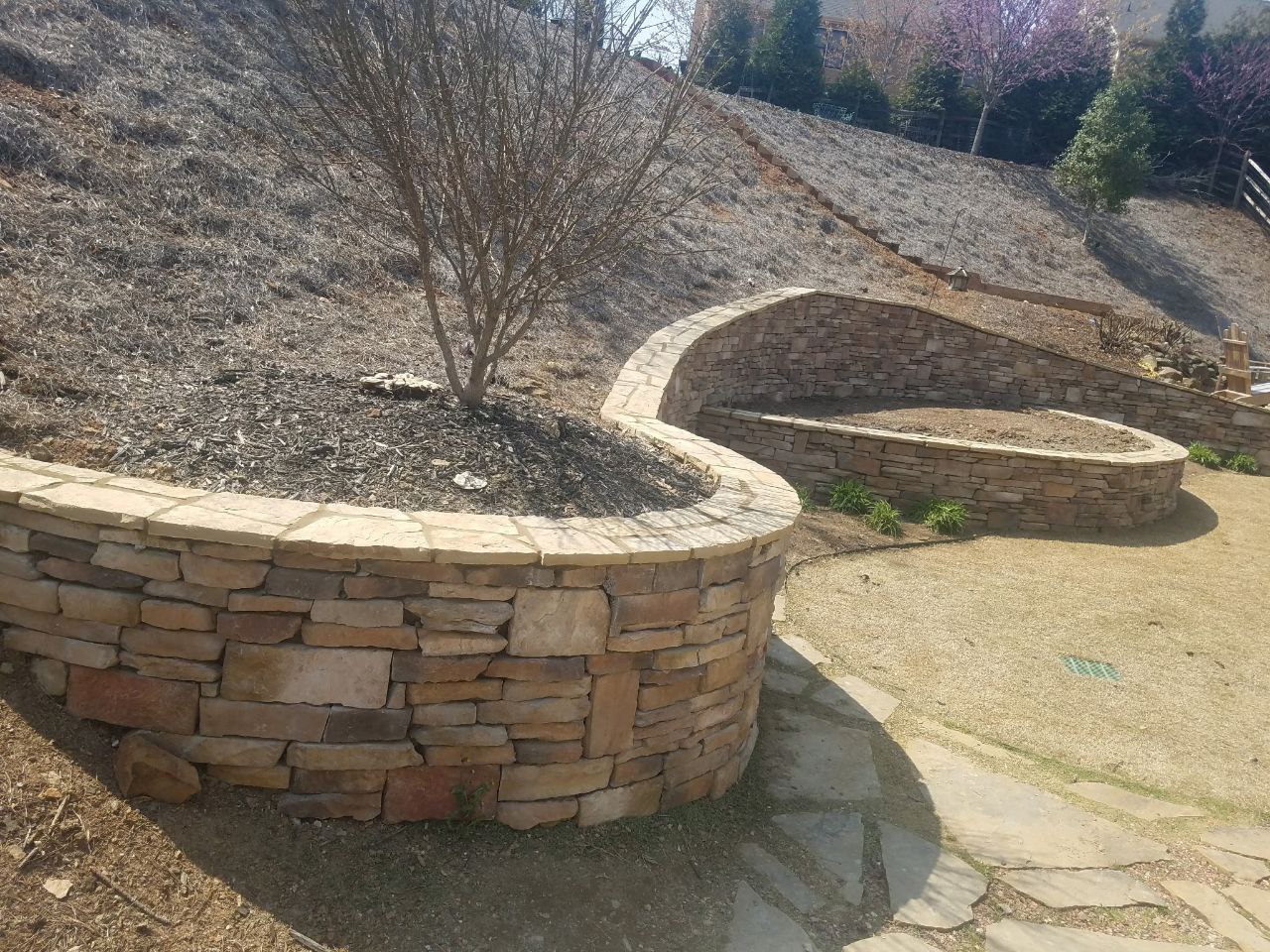 Custom Stone Retaining Walls