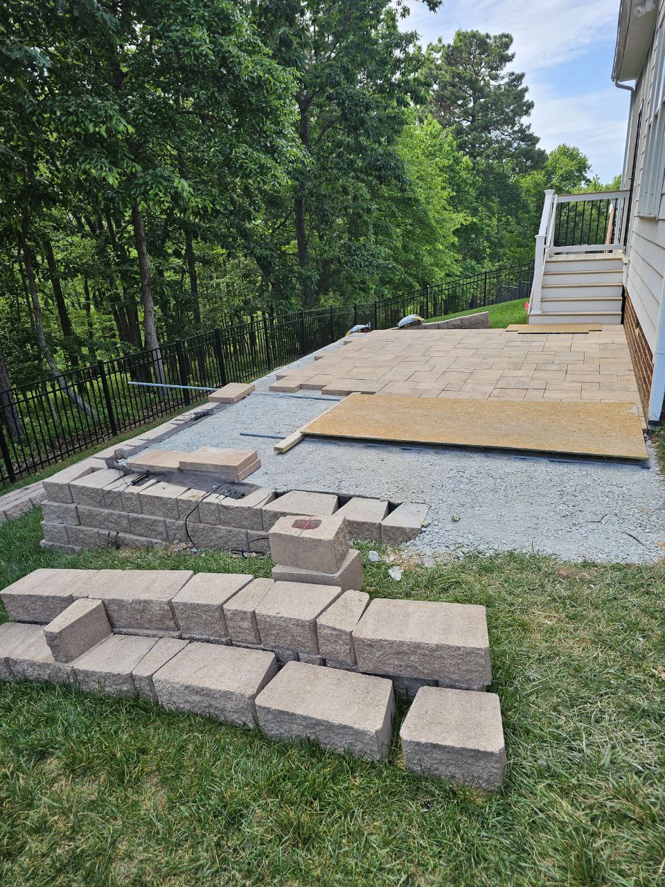 Paver Patio — Installation in Progress