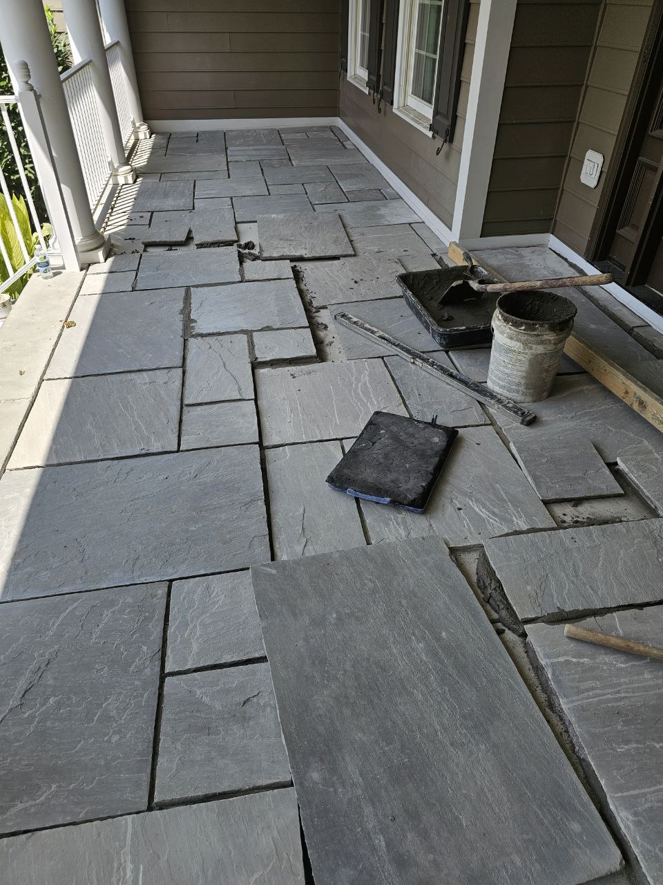 Front Porch Flagstone — Installation