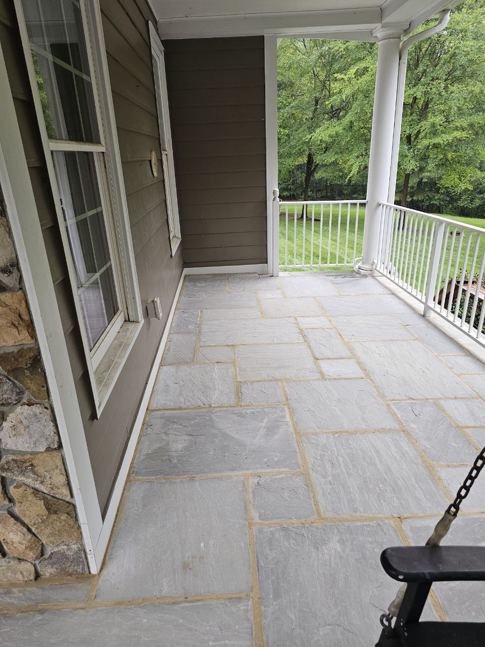 Front Porch Flagstone — Side View