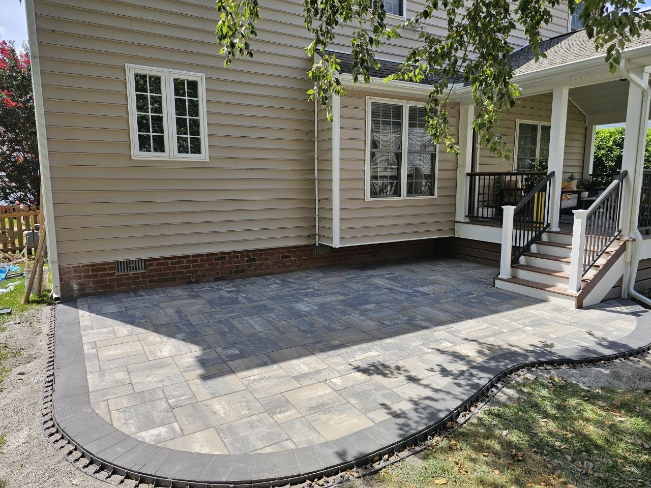 Curved Paver Patio — Completed