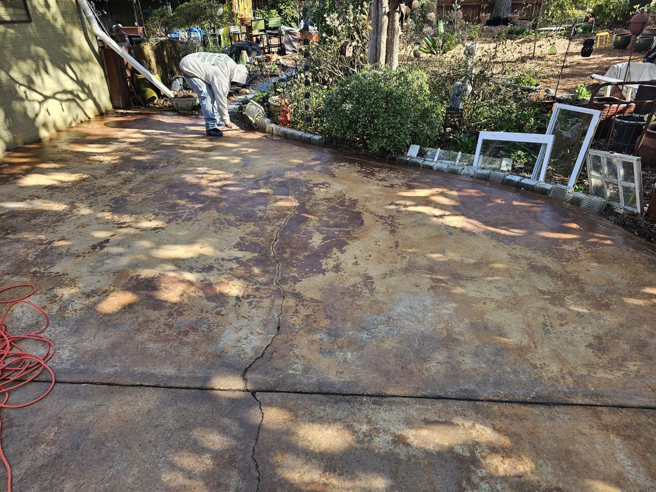 Acid Stained Concrete Patio — Application