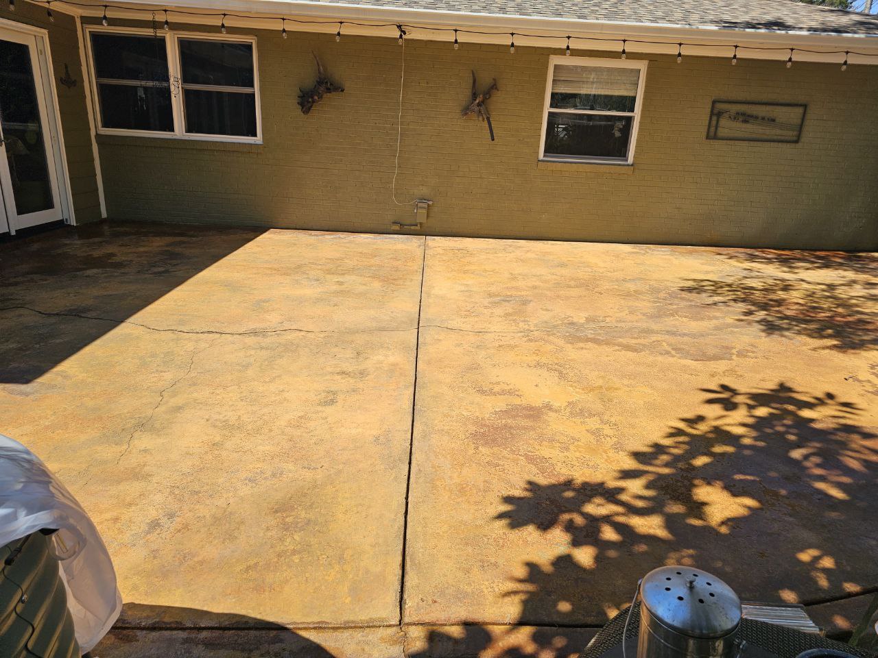 Acid Stained Concrete Patio — Completed