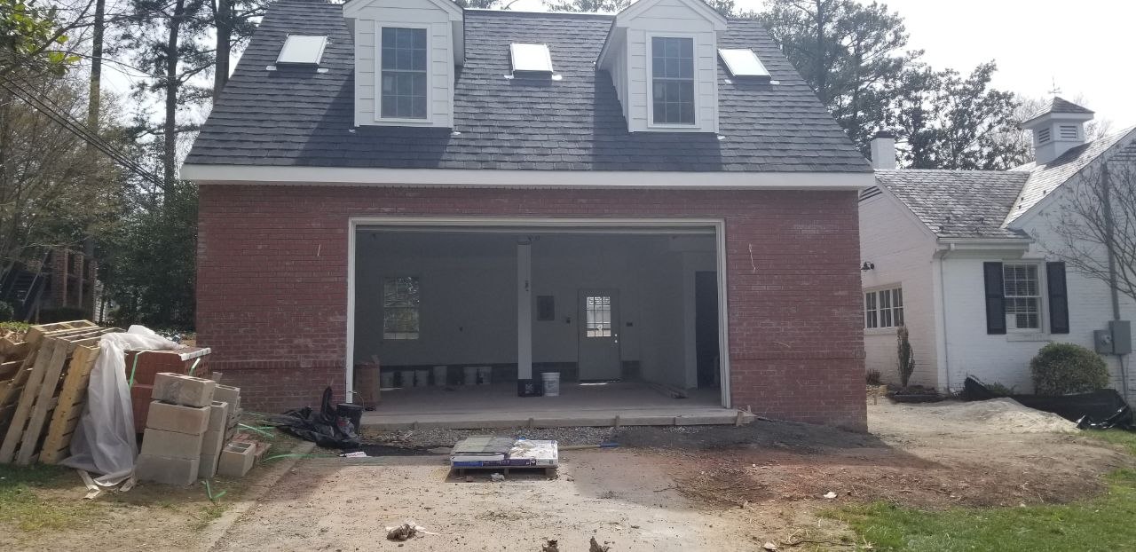 Garage — Brick Build in Progress